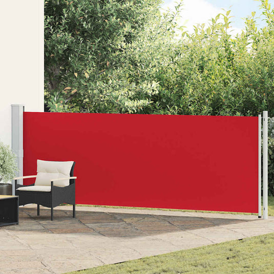 Vidaxl tuinscherm uittrekbaar 140x600 cm rood