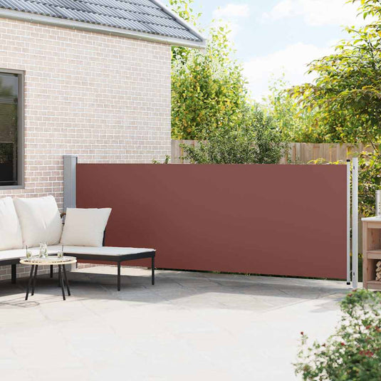 Vidaxl tuinscherm uittrekbaar 140x600 cm bruin