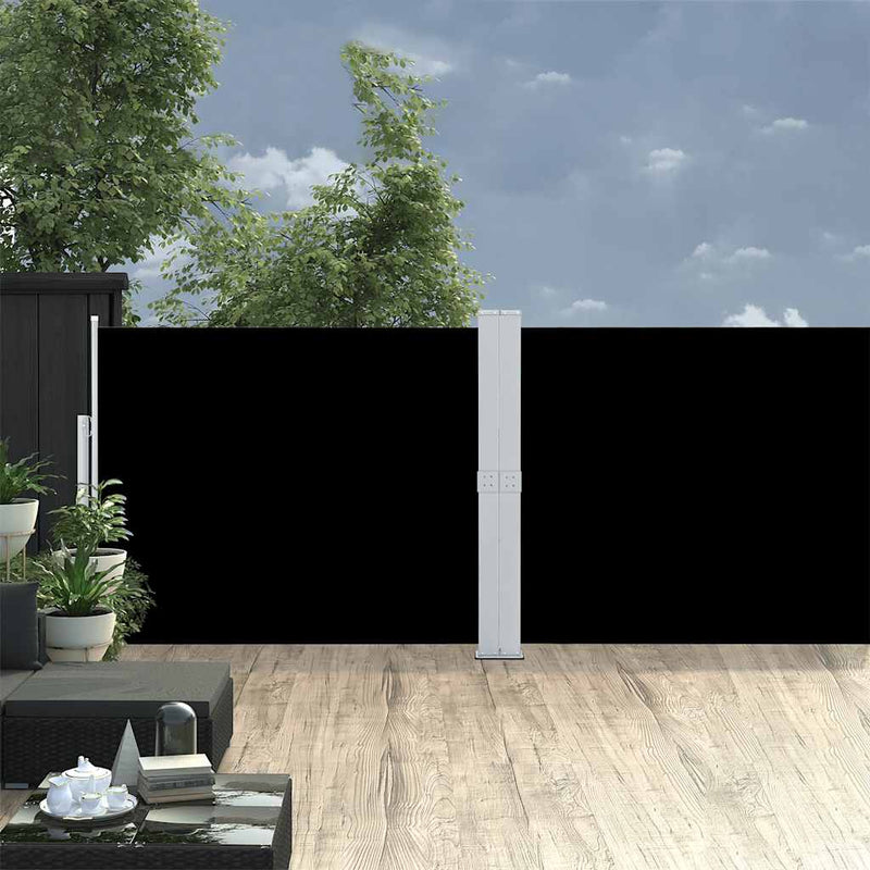Load image into Gallery viewer, Vidaxl tuinscherm uittrekbaar 140x1200 cm zwart
