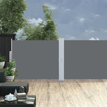 Vidaxl tuinscherm uittrekbaar 140x1200 cm antraciet