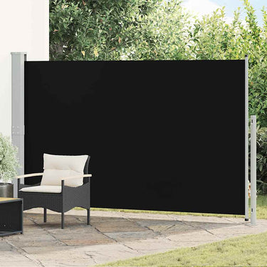 Vidaxl tuinscherm uittrekbaar 180x300 cm zwart