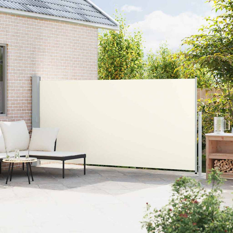 Load image into Gallery viewer, Vidaxl tuinscherm uittrekbaar 180x514 cm crèmekleurig
