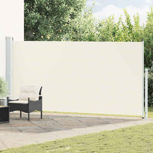 Vidaxl tuinscherm uittrekbaar 180x514 cm crèmekleurig