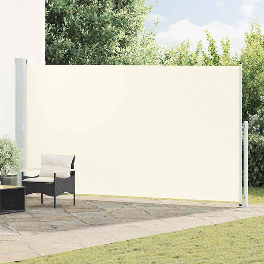 Vidaxl tuinscherm uittrekbaar 200x514 cm crème