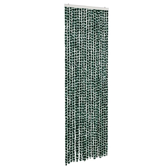 Vidaxl vliegengordijn 56x185 cm chenille groen en wit