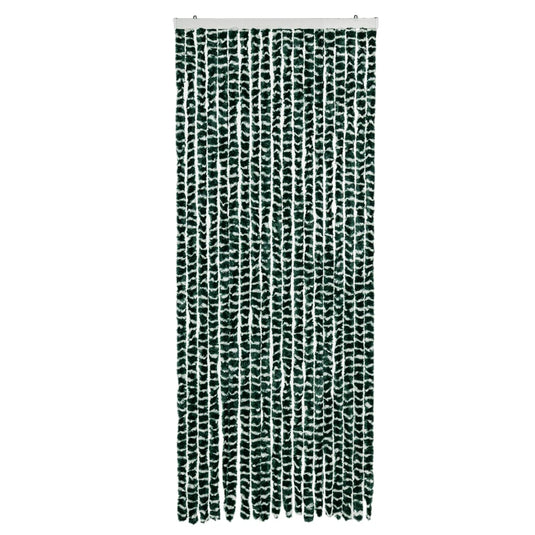 Vidaxl vliegengordijn 56x185 cm chenille groen en wit