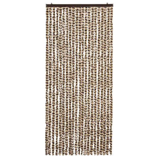 Vidaxl vliegengordijn 90x220 cm chenille beige en bruin