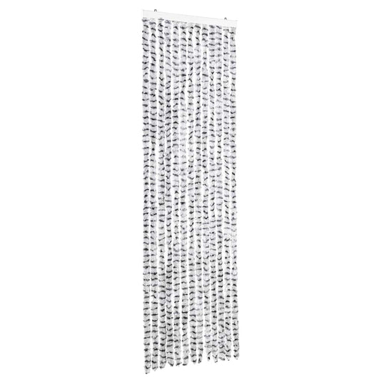 Vidaxl vliegengordijn 56x185 cm chenille licht- en donkergrijs