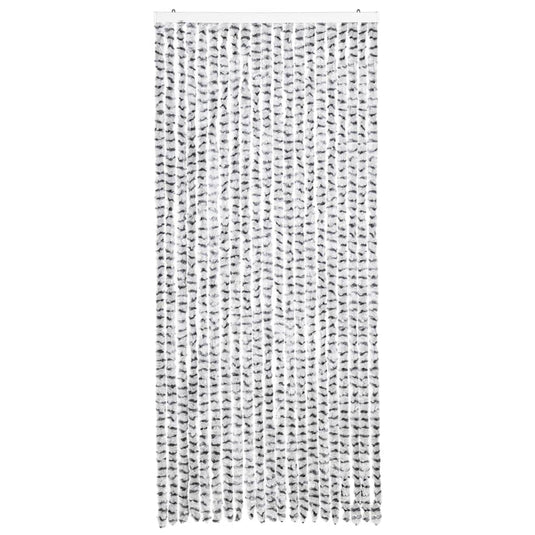 Vidaxl vliegengordijn 90x220 cm chenille licht- en donkergrijs