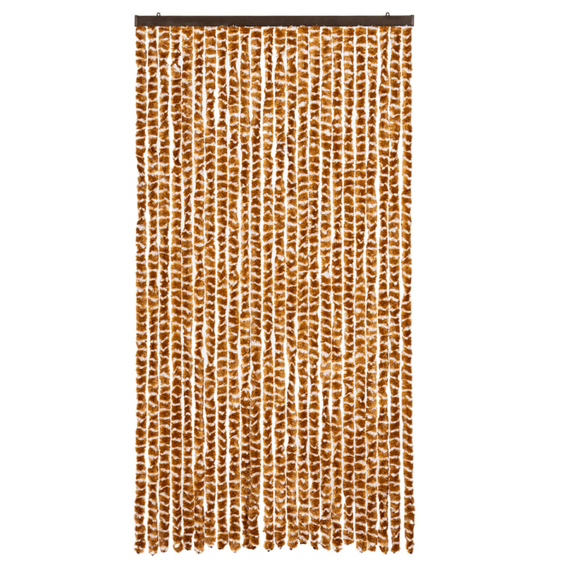 Load image into Gallery viewer, Vidaxl vliegengordijn 100x220 cm chenille oker en wit
