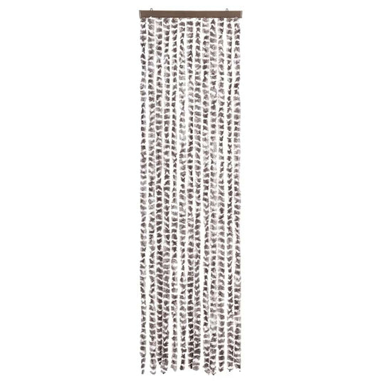 Vidaxl vliegengordijn 56x185 cm chenille taupe en wit