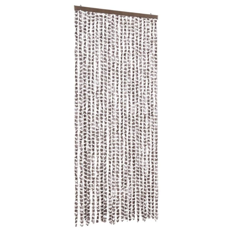 Load image into Gallery viewer, Vidaxl vliegengordijn 90x220 cm chenille taupe en wit
