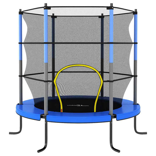 Vidaxl trampoline met veiligheidsnet rond 140x160 cm blauw