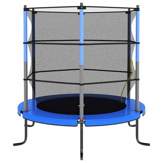 Vidaxl trampoline met veiligheidsnet rond 140x160 cm blauw