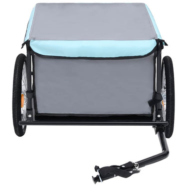 Vidaxl fietstrailer 65 kg zwart en blauw
