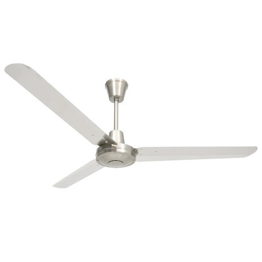 VidaXL Plafondventilator 142 cm zilverkleurig