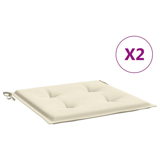 Vidaxl tuinstoelkussens 2 st 40x40x4 cm oxford stof crèmekleurig