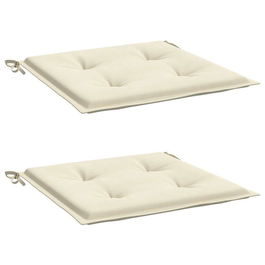 Vidaxl tuinstoelkussens 2 st 40x40x4 cm oxford stof crèmekleurig