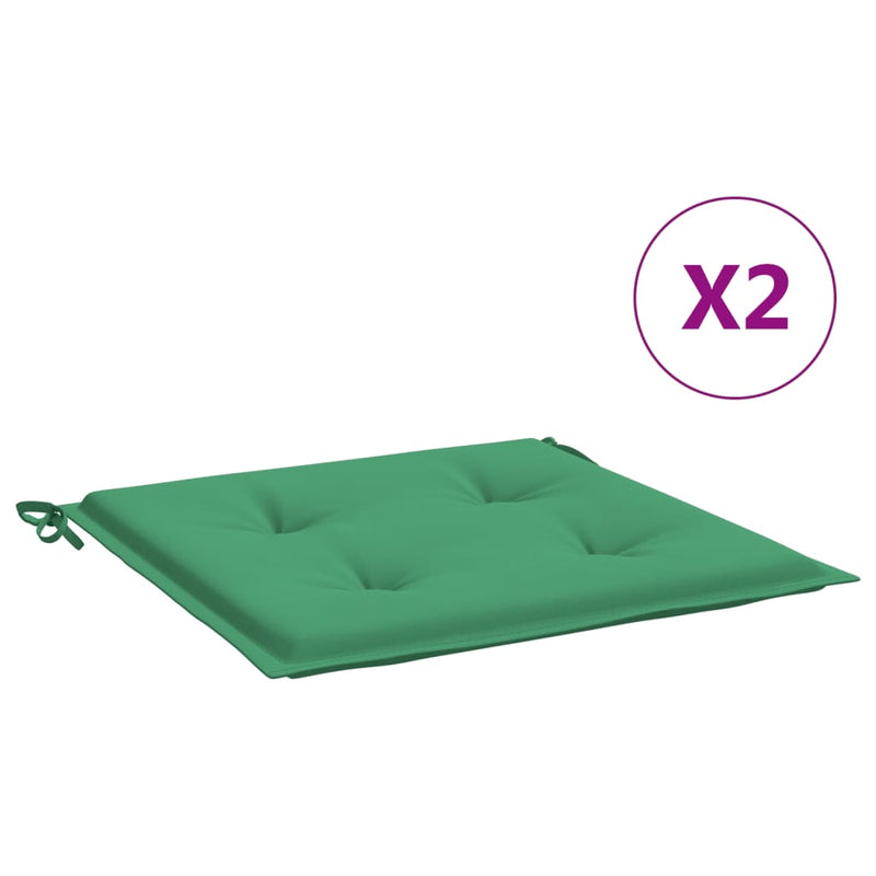 Load image into Gallery viewer, Vidaxl tuinstoelkussens 2 st 40x40x3 cm oxford stof groen
