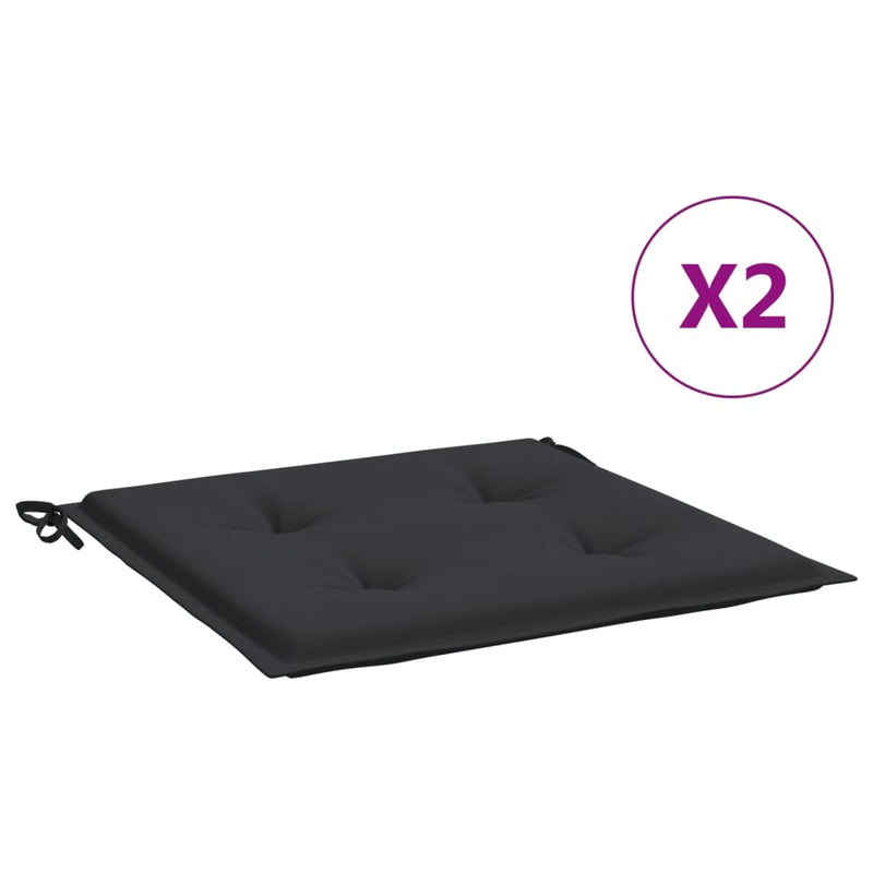 Load image into Gallery viewer, Vidaxl tuinstoelkussens 2 st 40x40x4 cm oxford stof zwart
