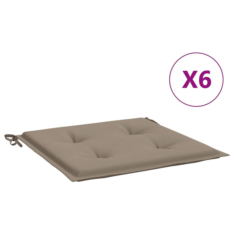 Load image into Gallery viewer, Vidaxl tuinstoelkussens 6 st 40x40x4 cm oxford stof taupe
