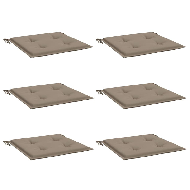 Load image into Gallery viewer, Vidaxl tuinstoelkussens 6 st 40x40x4 cm oxford stof taupe
