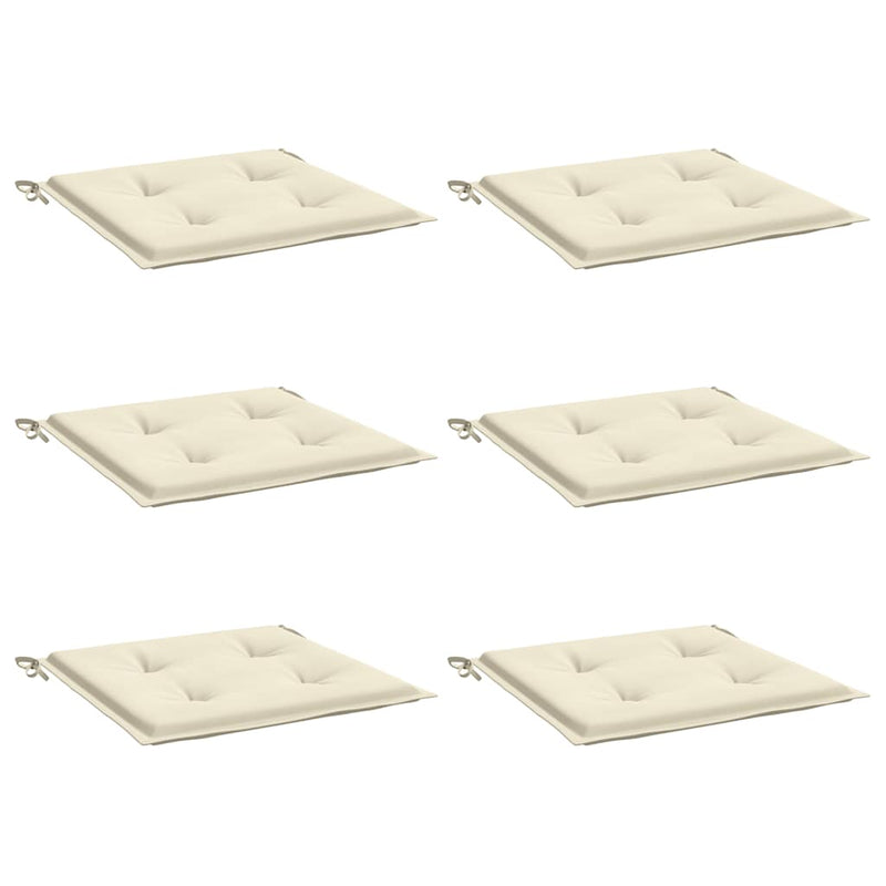 Load image into Gallery viewer, Vidaxl tuinstoelkussens 6 st 50x50x3 cm oxford stof crèmekleurig
