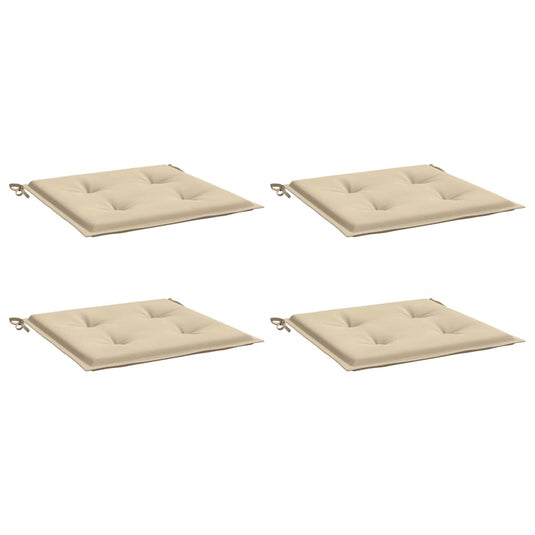 Vidaxl tuinstoelkussens 4 st 50x50x4 cm oxford stof beige