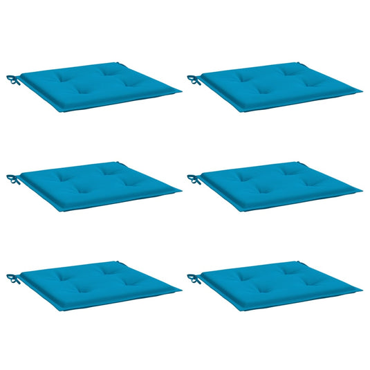Vidaxl tuinstoelkussens 6 st 50x50x4 cm oxford stof blauw