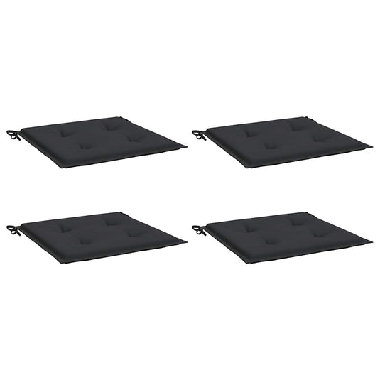 Vidaxl tuinstoelkussens 4 st 50x50x4 cm oxford stof zwart
