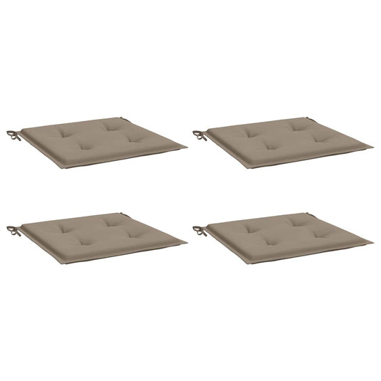 Vidaxl tuinstoelkussens 4 st 50x50x4 cm oxford stof taupe