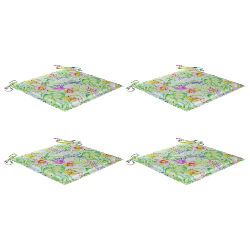 Load image into Gallery viewer, Vidaxl tuinstoelkussens 4 st 50x50x3 cm oxford stof bladpatroon
