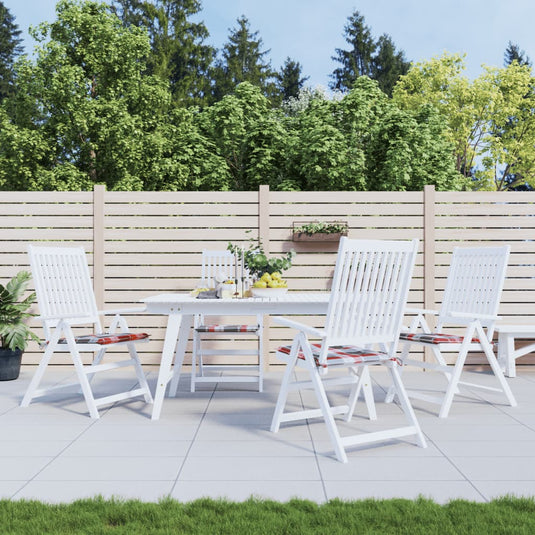Vidaxl tuinstoelkussens 4 st 50x50x4 cm oxford stof ruitpatroon rood