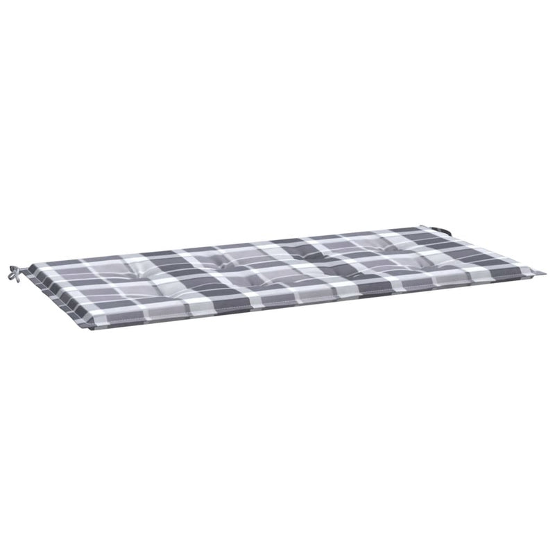 Load image into Gallery viewer, Vidaxl tuinbankkussen 100x50x3 cm oxford stof ruitpatroon grijs
