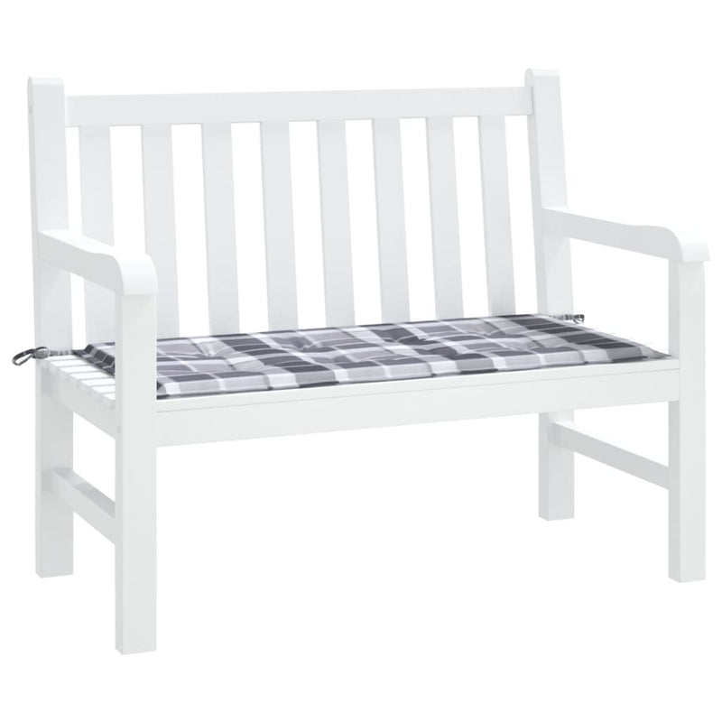 Load image into Gallery viewer, Vidaxl tuinbankkussen 100x50x3 cm oxford stof ruitpatroon grijs
