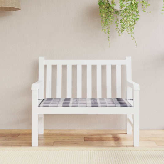 Vidaxl tuinbankkussen 100x50x3 cm oxford stof ruitpatroon grijs