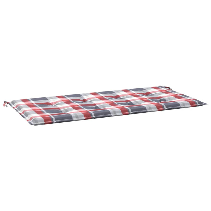 Load image into Gallery viewer, VidaXL Tuinbankkussen 120x50x3 cm oxford stof ruitpatroon rood
