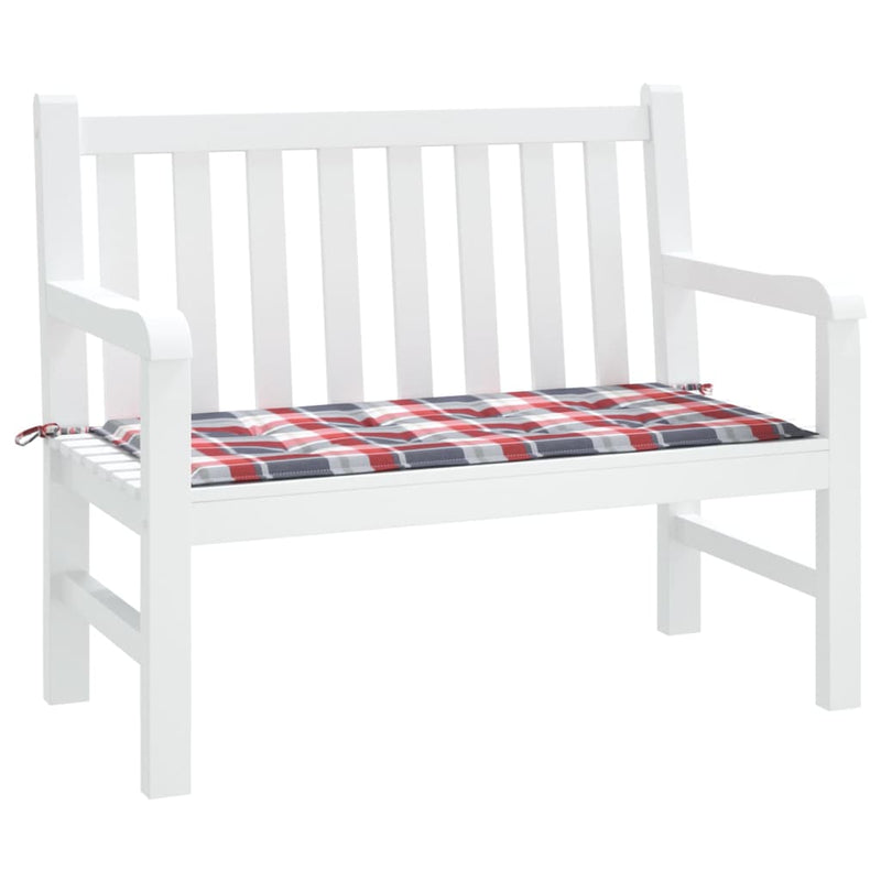 Load image into Gallery viewer, VidaXL Tuinbankkussen 120x50x3 cm oxford stof ruitpatroon rood
