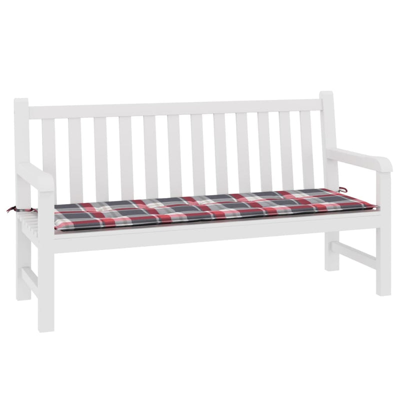Load image into Gallery viewer, Vidaxl tuinbankkussen 150x50x3 cm oxford stof ruitpatroon rood
