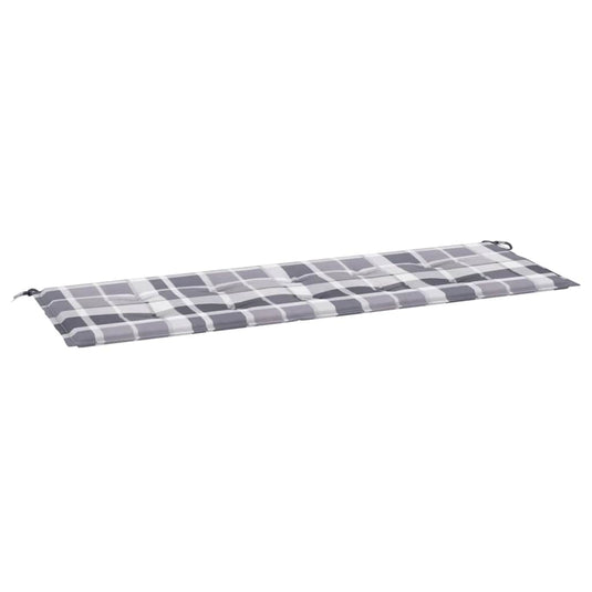 Vidaxl tuinbankkussen 150x50x4 cm oxford stof ruitpatroon grijs