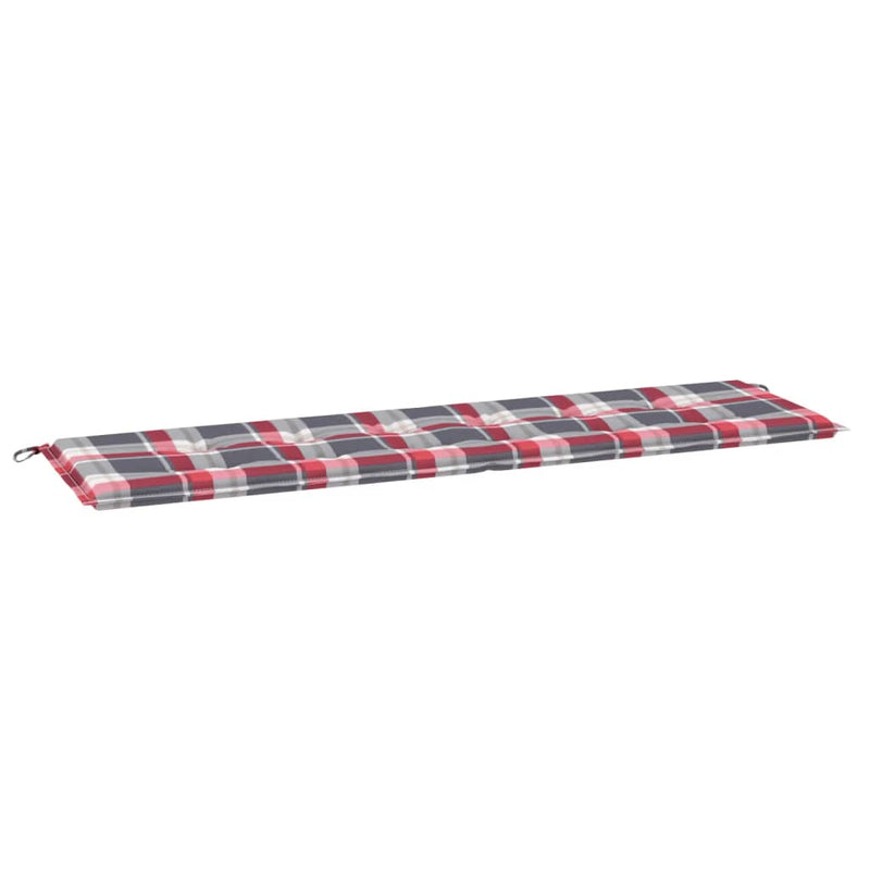 Load image into Gallery viewer, Vidaxl tuinbankkussen 180x50x3 cm oxford stof ruitpatroon rood
