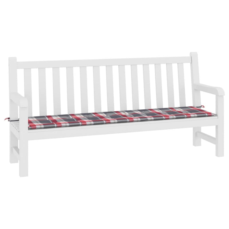 Load image into Gallery viewer, Vidaxl tuinbankkussen 200x50x4 cm oxford stof ruitpatroon rood
