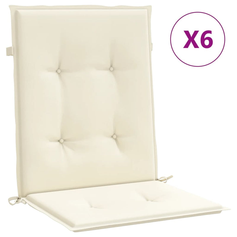 Load image into Gallery viewer, Vidaxl tuinstoelkussens 6 st 100x50x3 cm oxford stof crèmekleurig
