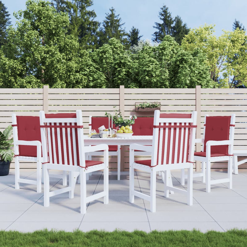 Load image into Gallery viewer, Vidaxl tuinstoelkussens 6 st 100x50x3 cm oxford stof wijnrood
