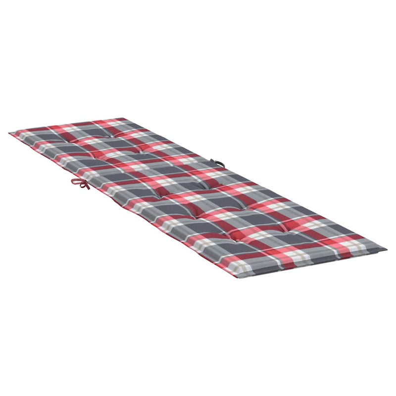 Load image into Gallery viewer, Vidaxl terrasstoelkussen ruitpatroon (75+105)x50x4 cm rood
