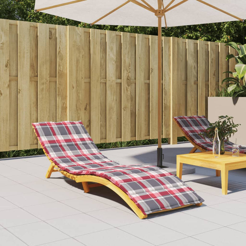 Load image into Gallery viewer, Vidaxl ligbedkussen 200x60x3 cm oxford stof ruitpatroon rood
