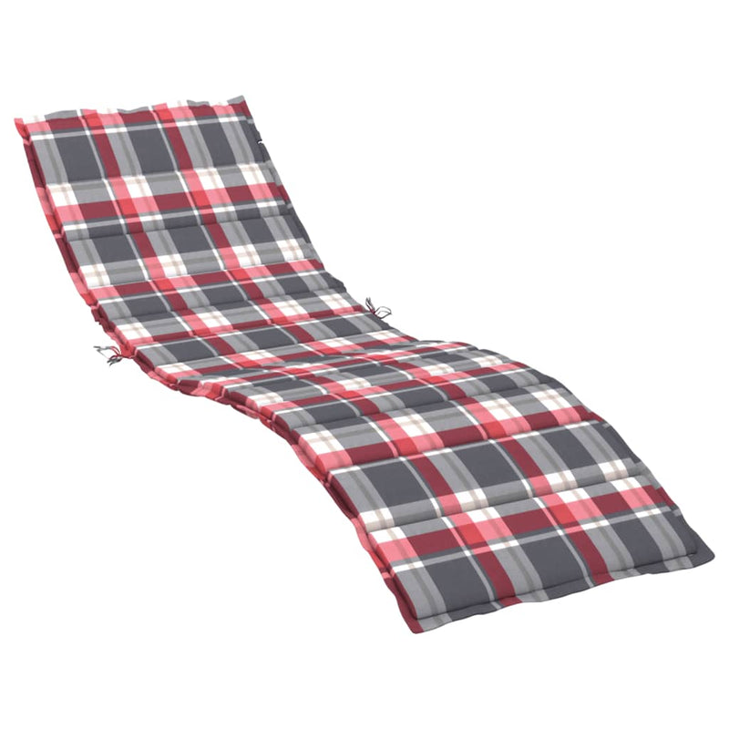 Load image into Gallery viewer, Vidaxl ligbedkussen 200x70x3 cm oxford stof ruitpatroon rood
