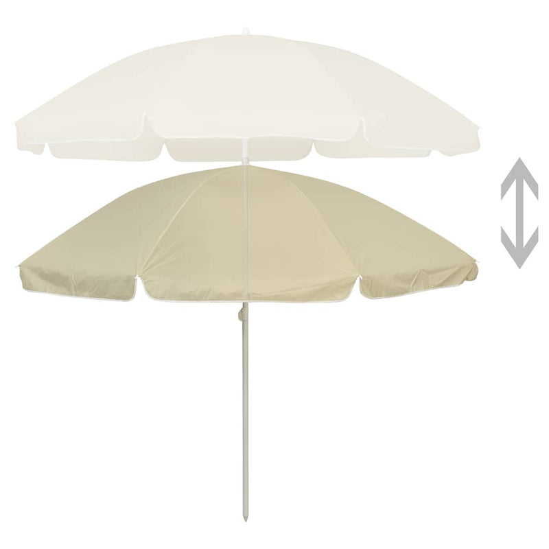 Afbeelding laden in galerijviewer, Vidaxl strandparasol 240 cm zandgeel
