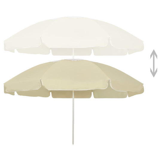 Vidaxl strandparasol 240 cm zandgeel
