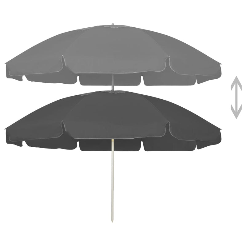 Load image into Gallery viewer, Vidaxl strandparasol 240 cm antracietkleurig
